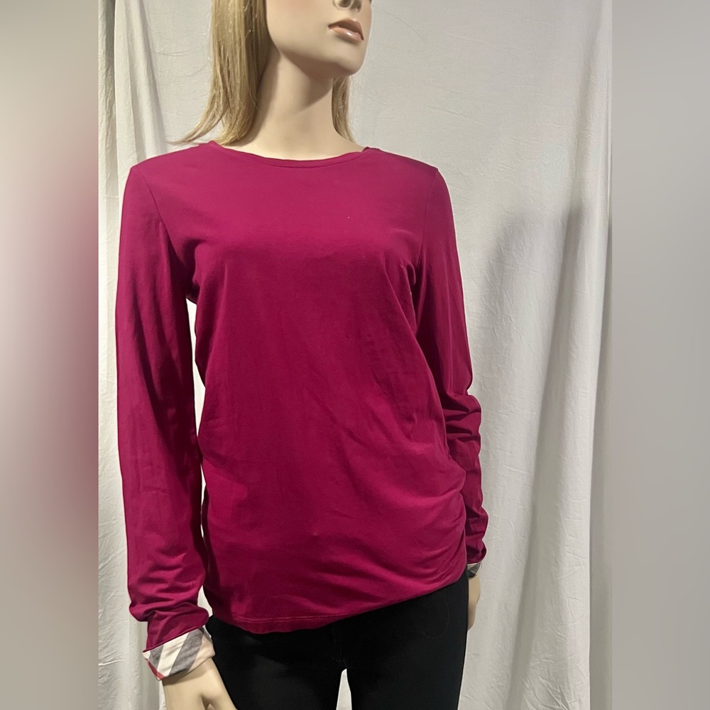 Burberry Fuchsia Long Sleeve Top small